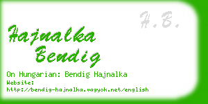 hajnalka bendig business card